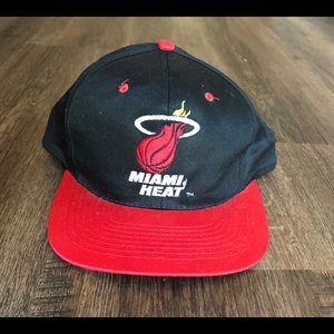 Vtg Miami Heat SnapBack cap AJD NBA Basketball